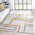 Well Woven Good Vibes Fiona Modern Geometric Gold 5'3" x 7'3" Area Rug