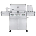 Summit S-470 4-Burner Propane Gas Grill in Stainless Steel with Built-In Thermometer and Rotisserie