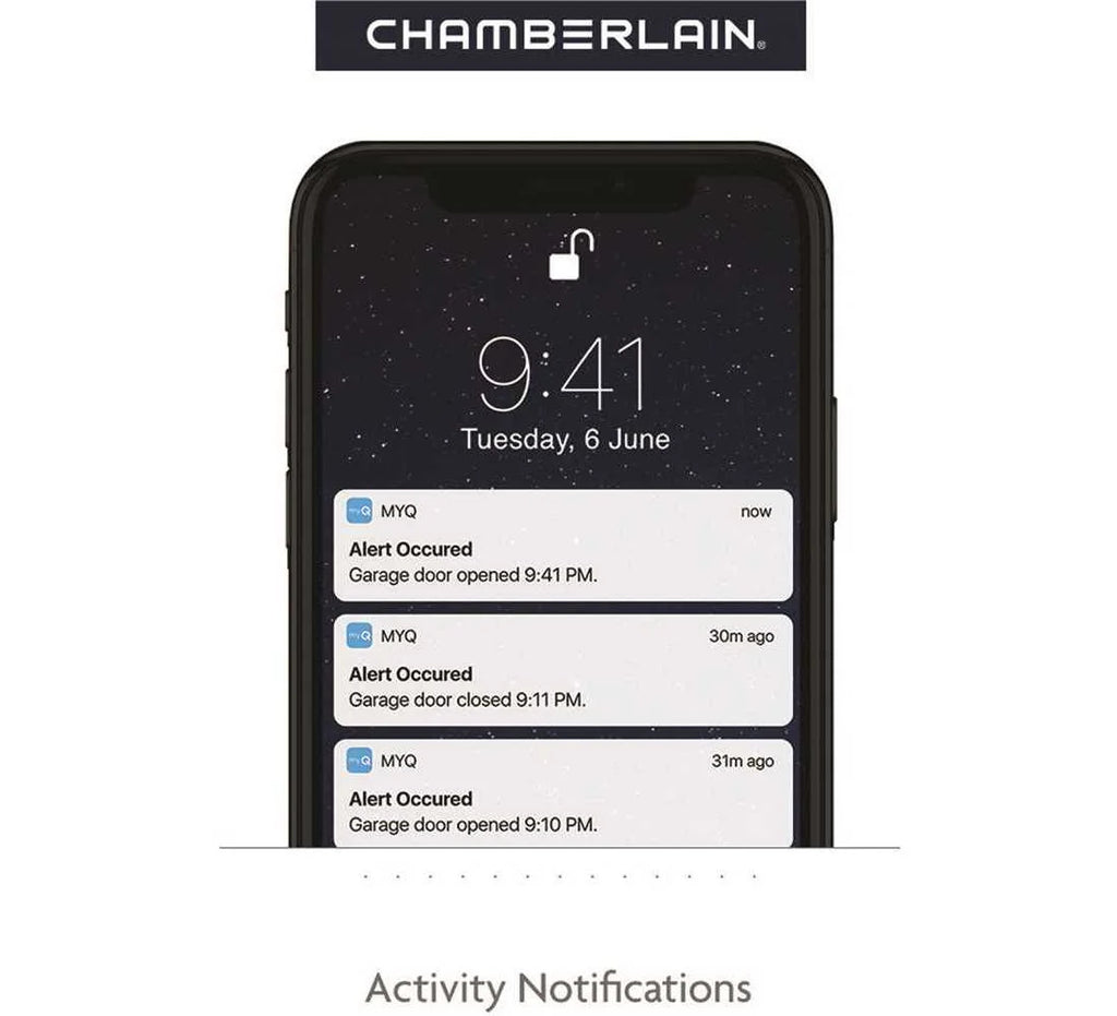 Chamberlain Garage Door Opener, 0.5 HP with Smartphone Control Bluetooth Technology