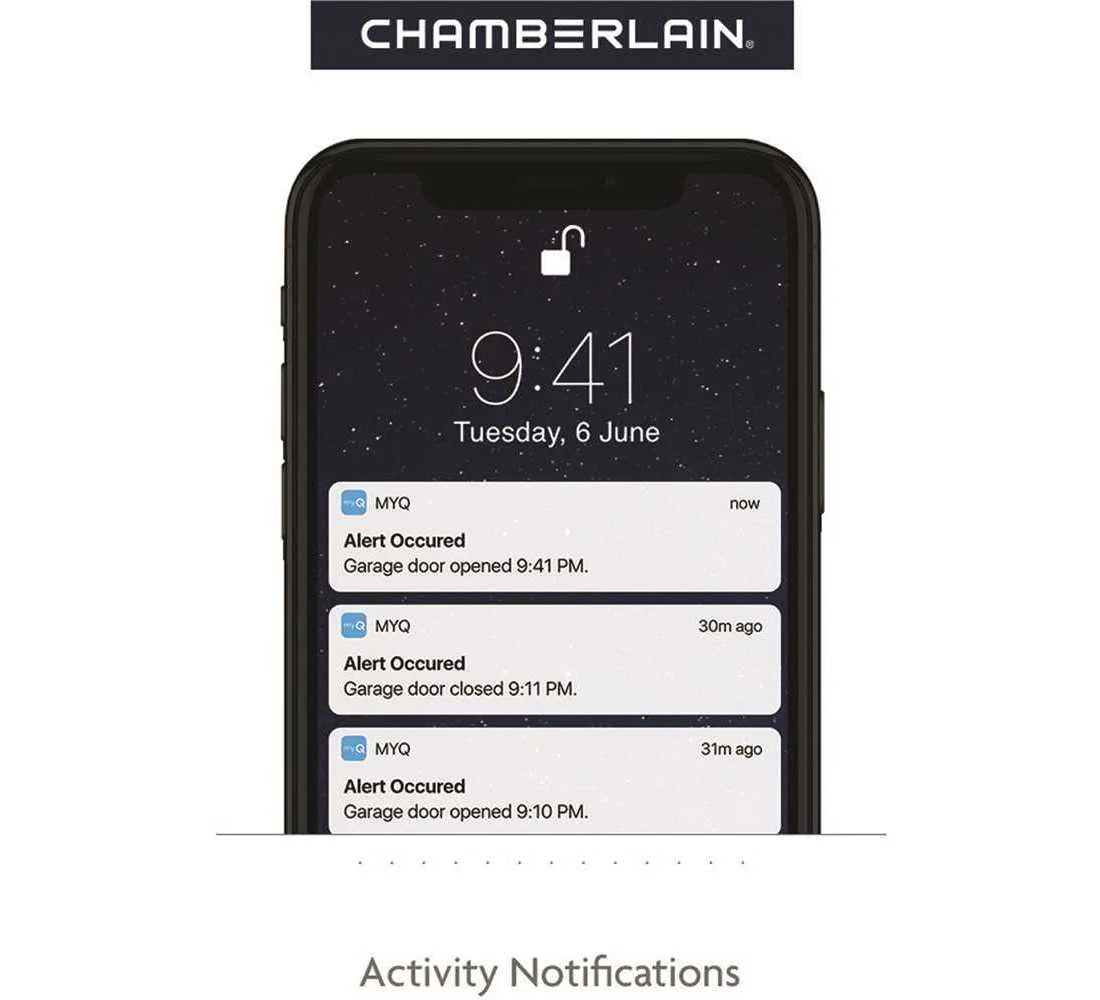 Chamberlain Garage Door Opener, 0.5 HP with Smartphone Control Bluetooth Technology