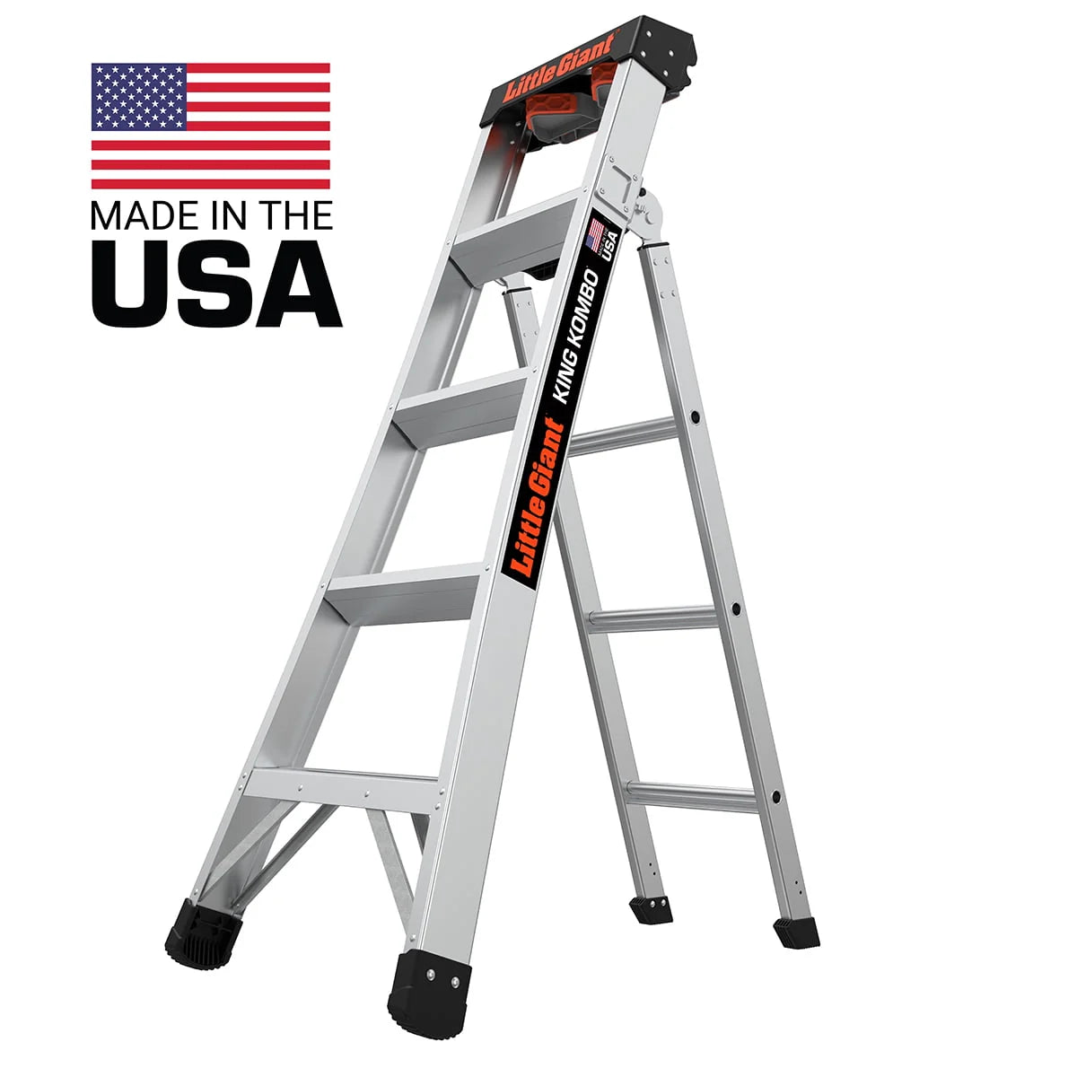 Little Giant King Kombo 5' - 8' Aluminum 3 - in - 1 Combo Ladder, Type 1A - 300 lb. Rated, 11 Ft. 4 In. Reach