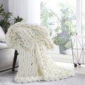 Donna Sharp Navy Chenille Knitted Throw