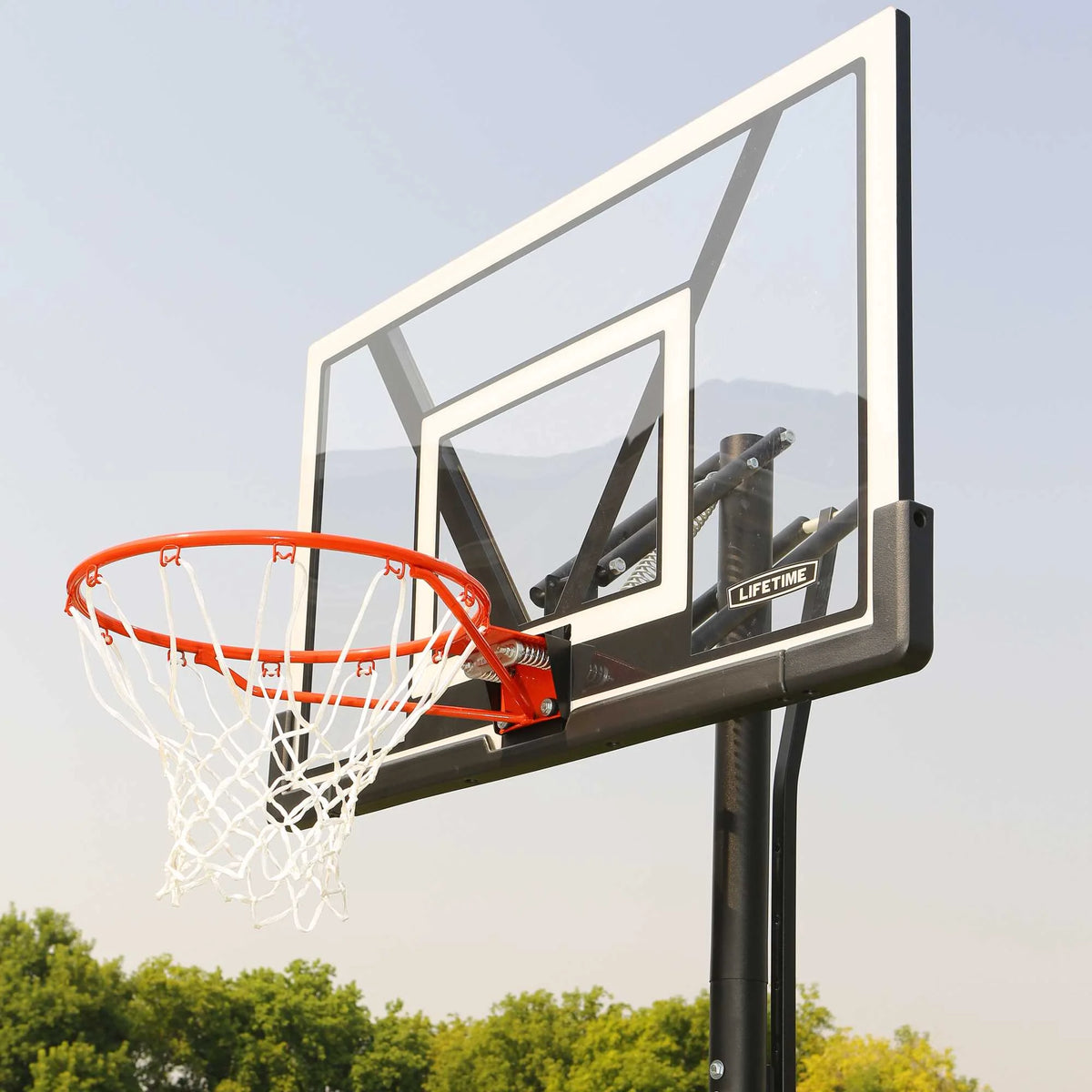 Lifetime 48 - Inch Shatterproof Portable Basketball Hoop with Strong Arm Adjustment & Slam - It Rim - Model 90585 - Outdoor Play