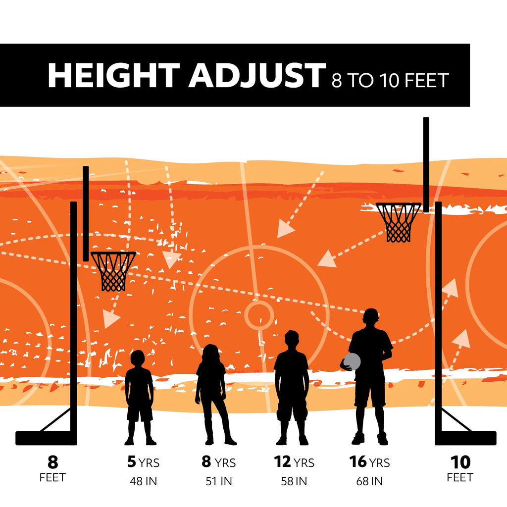 Lifetime 48 - Inch Shatterproof Portable Basketball Hoop with Strong Arm Adjustment & Slam - It Rim - Model 90585 - Outdoor Play