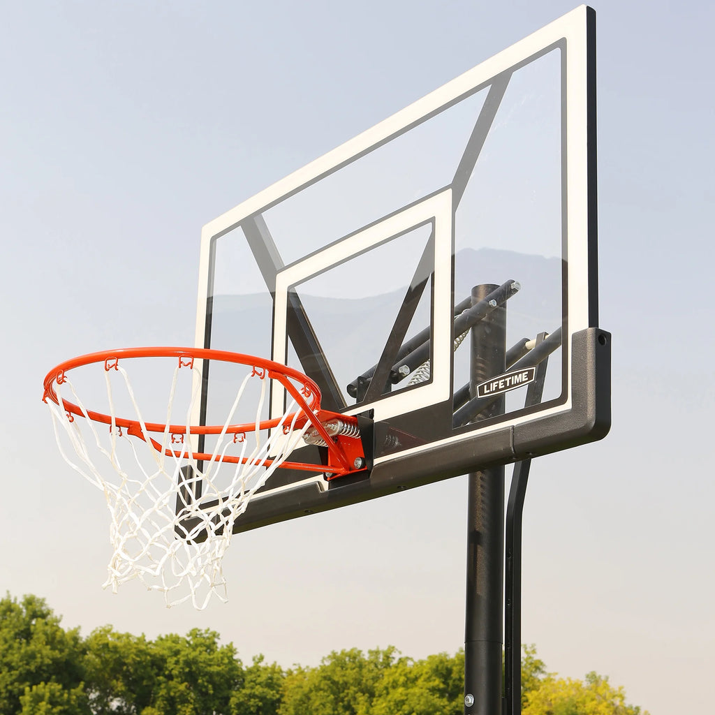 Lifetime 48 - Inch Shatterproof Portable Basketball Hoop with Strong Arm Adjustment & Slam - It Rim - Model 90585 - Outdoor Play
