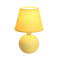 Simple Designs Yellow Mini Ceramic Globe Table Lamp