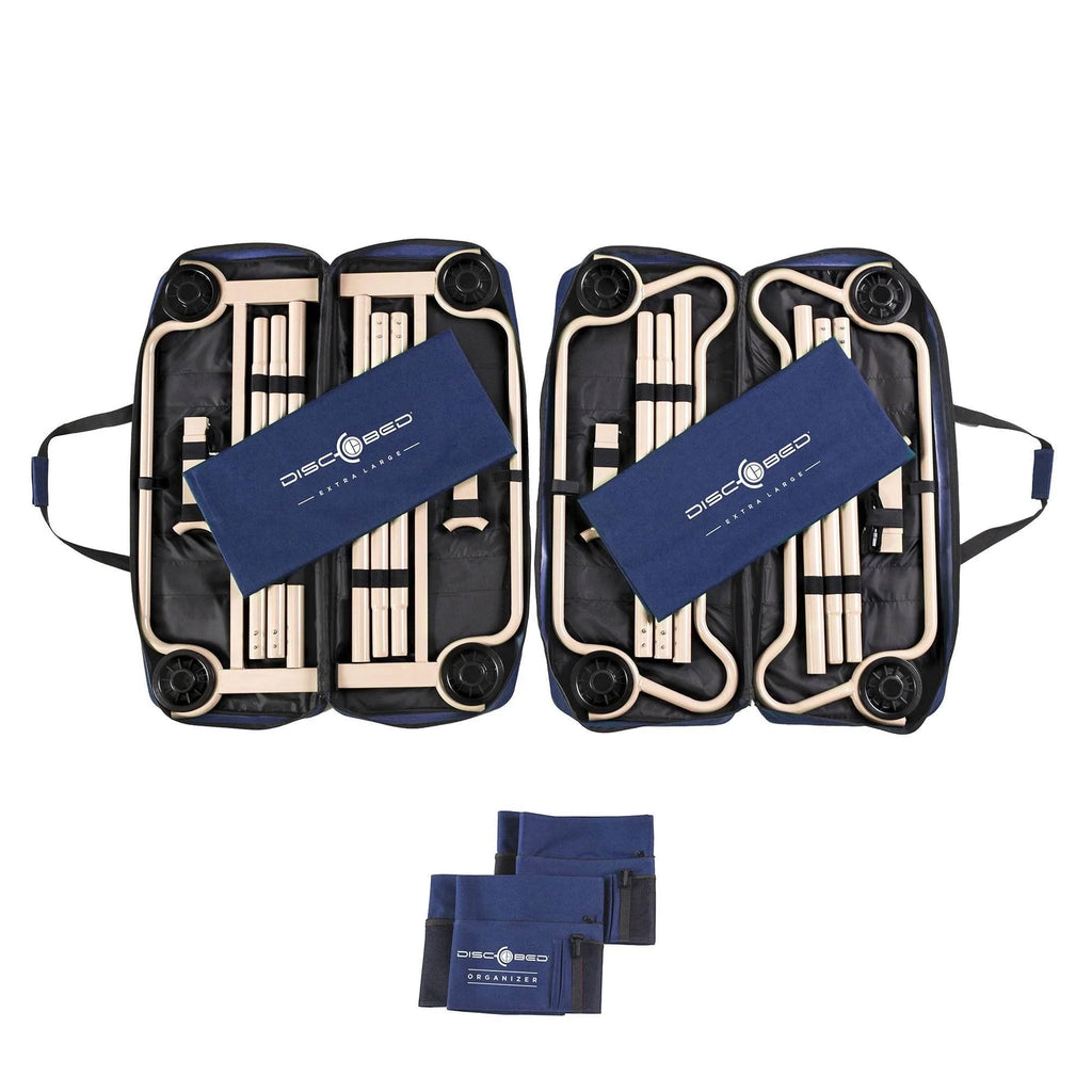 Disc - O - Bed XL Cam - O - Bunk Benchable Double Cot with Storage Organizers, Navy