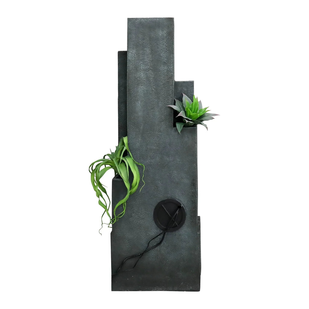 4 - Tier Water Fountain with LED Lights - 50.7" H Waterfall Fountain Indoor Outdoor Water Feature for Home, Patio, Garden