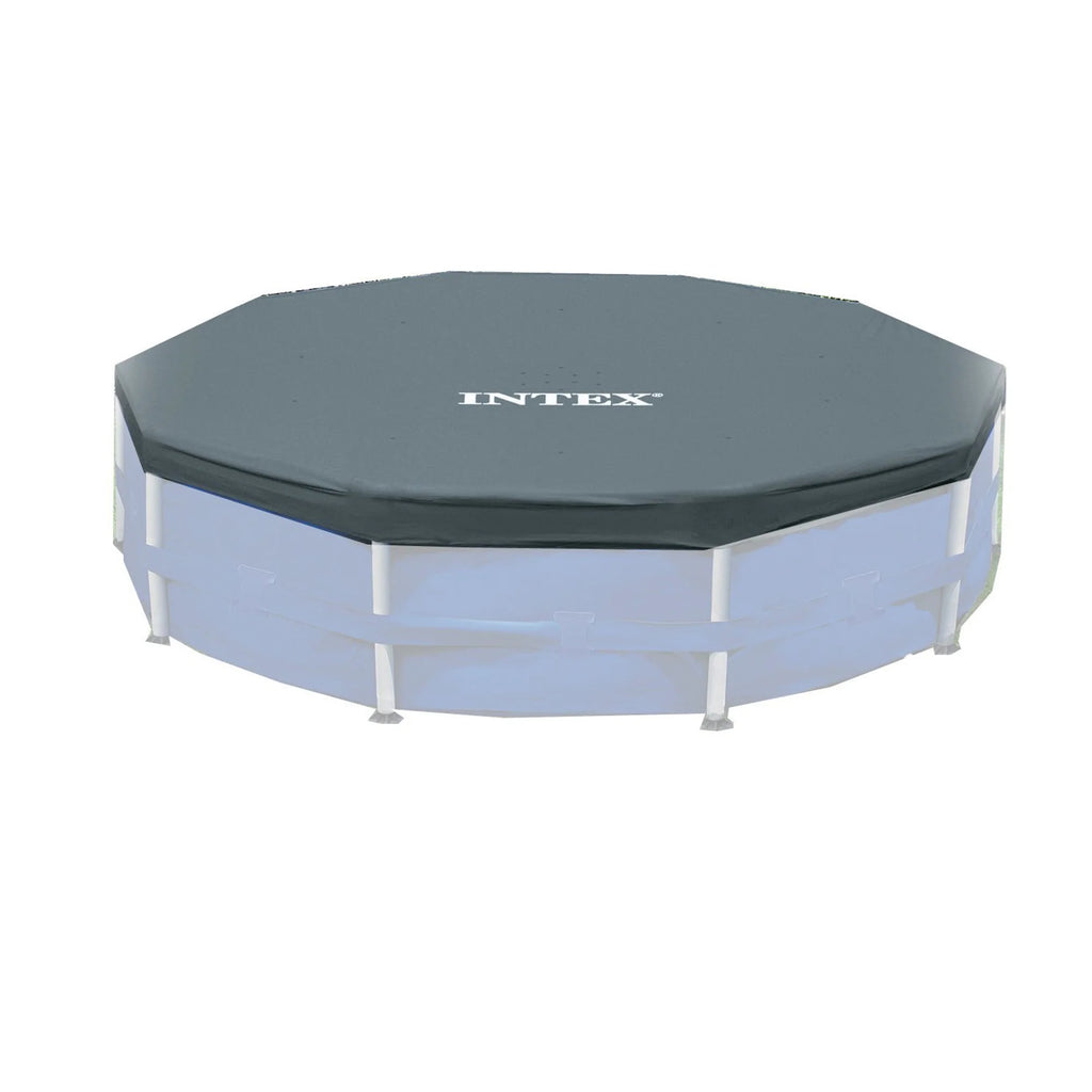 INTEX Round Metal Frame 8ft x 20in Above Ground Swimming Pool Set, Blue