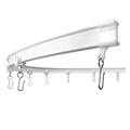 KXLife Flexible Curtain Ceiling Track, Curved Ceiling Track for Curtains, Hospital Curtain Track System, Room Divider Curtain Track(12 ft) White
