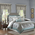 Hampton Park Brystol 24-Piece King Room in A Bag in Teal, Polyester | Nebraska Furniture Mart