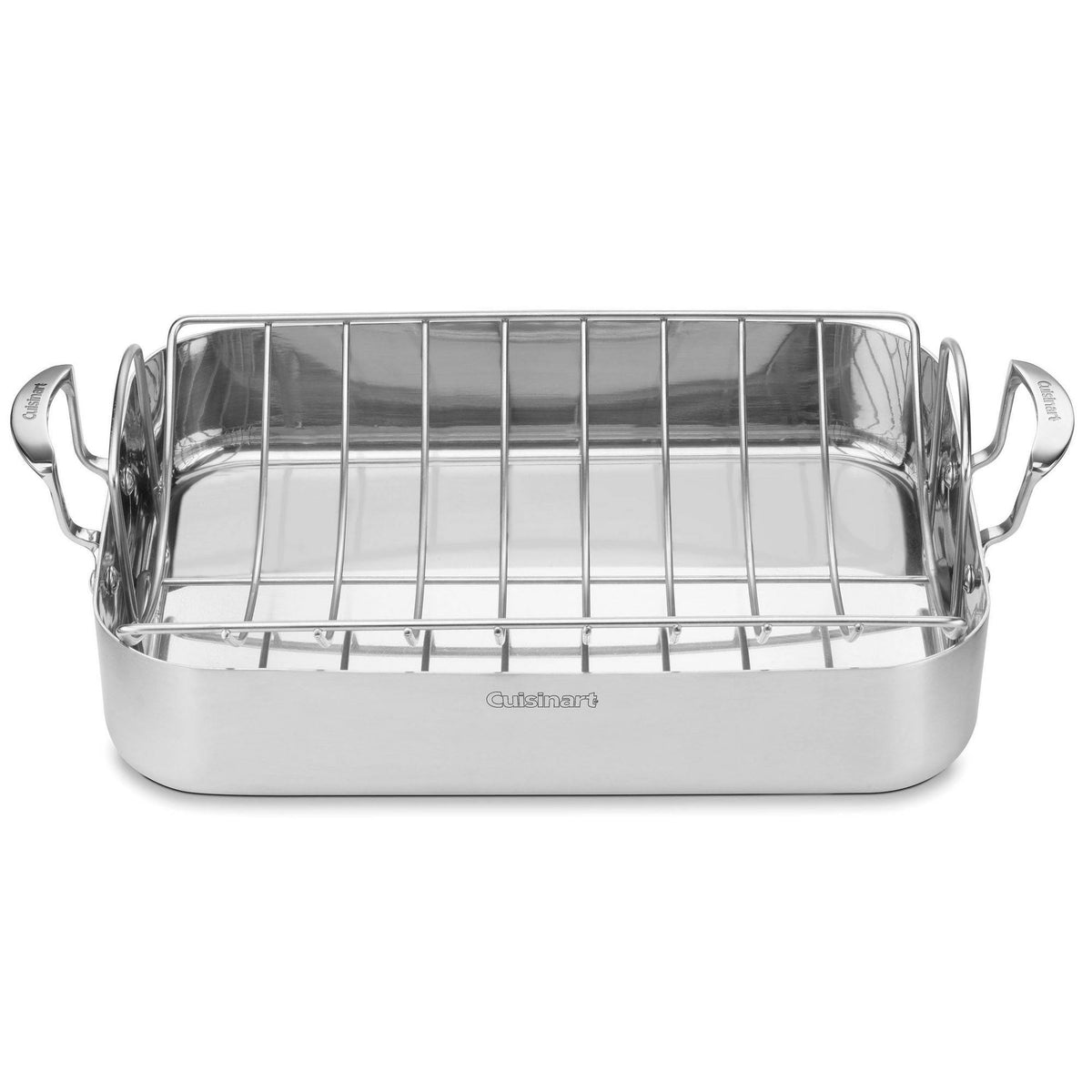 Cuisinart MultiClad Pro 16 in. Stainless Triple Ply Roasting Pan with Rack, Silver