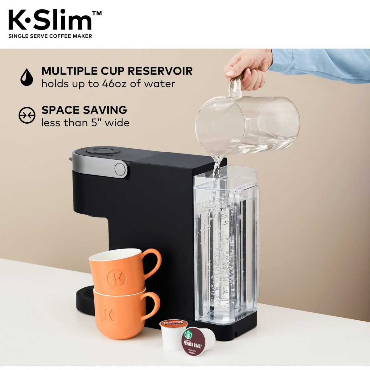 Keurig K - Slim Black Single - Serve K - Cup Pod Coffee Maker