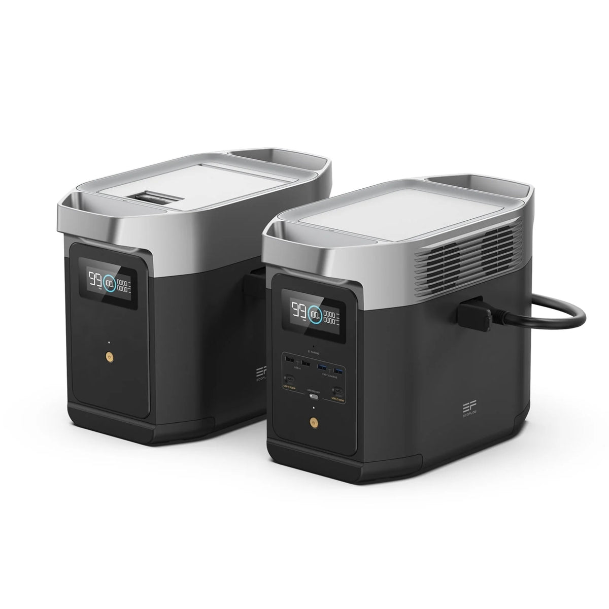 Ecoflow Portable Power Station DELTA2 with Smart Extra Battery, Expand Capacity from 1024wh to 2048wh, 2200W Solar Generator for Home Backup, Emergency, Outdoor Camping