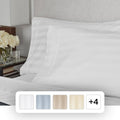 Member's Mark 700-Thread-Count Striped Egyptian Cotton Pillowcases, Set of 2-Artic White -Standard