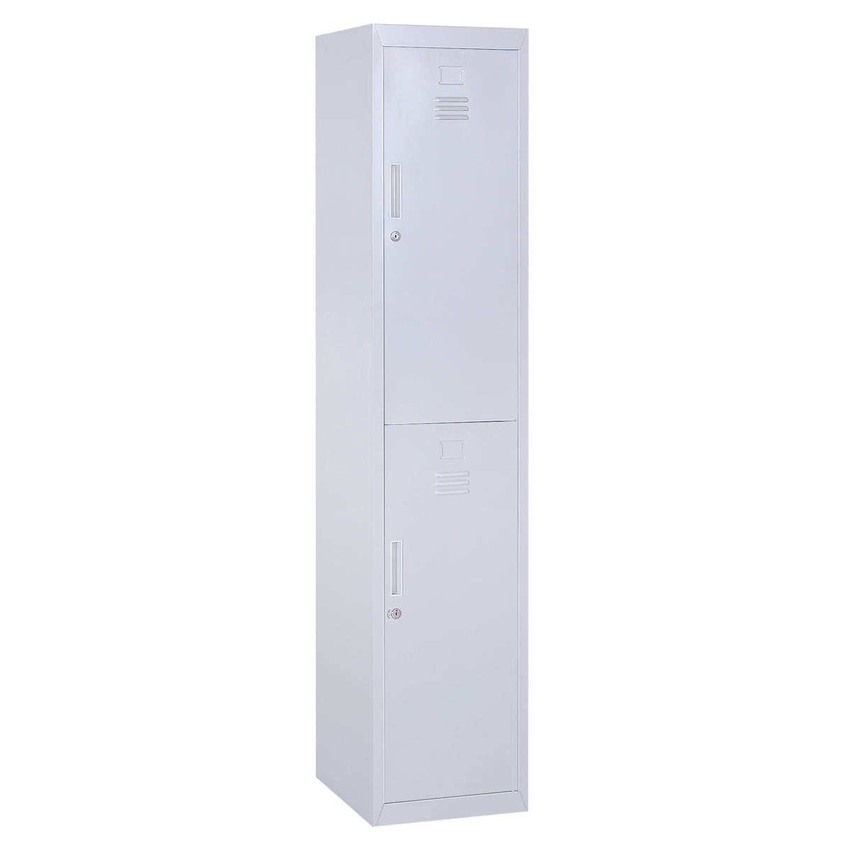 Vinsetto Metallschrank mit 2 Fächern, abschließbar mit 2 Schlüsseln, 4 Regale, 38 x 46 x 180 cm, Grau