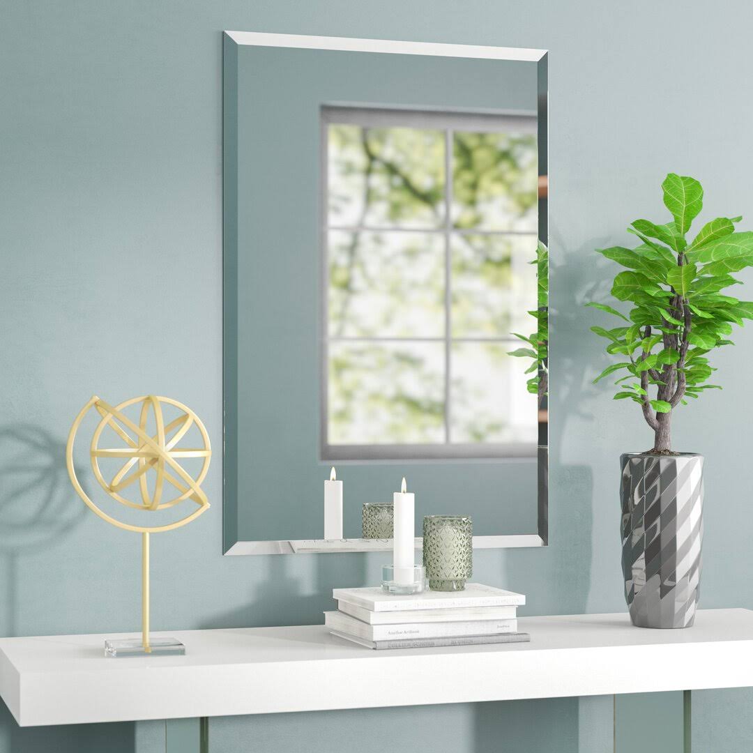 Lithonia Modern and Contemporary Beveled Frameless Vanity Mirror Zipcode Design Size: 30"x 20"