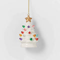Wondershop Ceramic Christmas Tree Lighted Ornament Retro Lit (White)