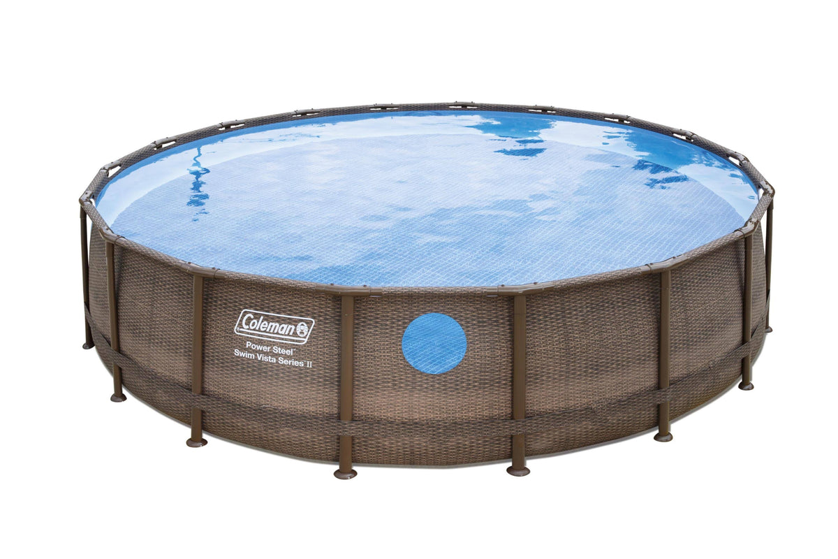 Coleman 18' x 48" Power Steel Swim Vista Series II Swimming Pool Set