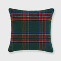 Evergrace Tartan Plaid Square 18 in. x 18 in. Pillow, Jungle Green