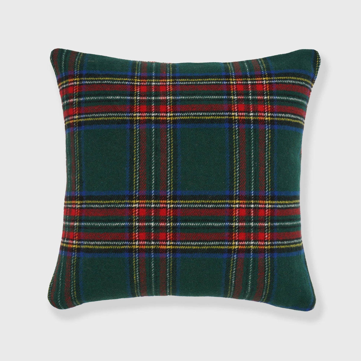 Evergrace Tartan Plaid Square 18 in. x 18 in. Pillow, Jungle Green