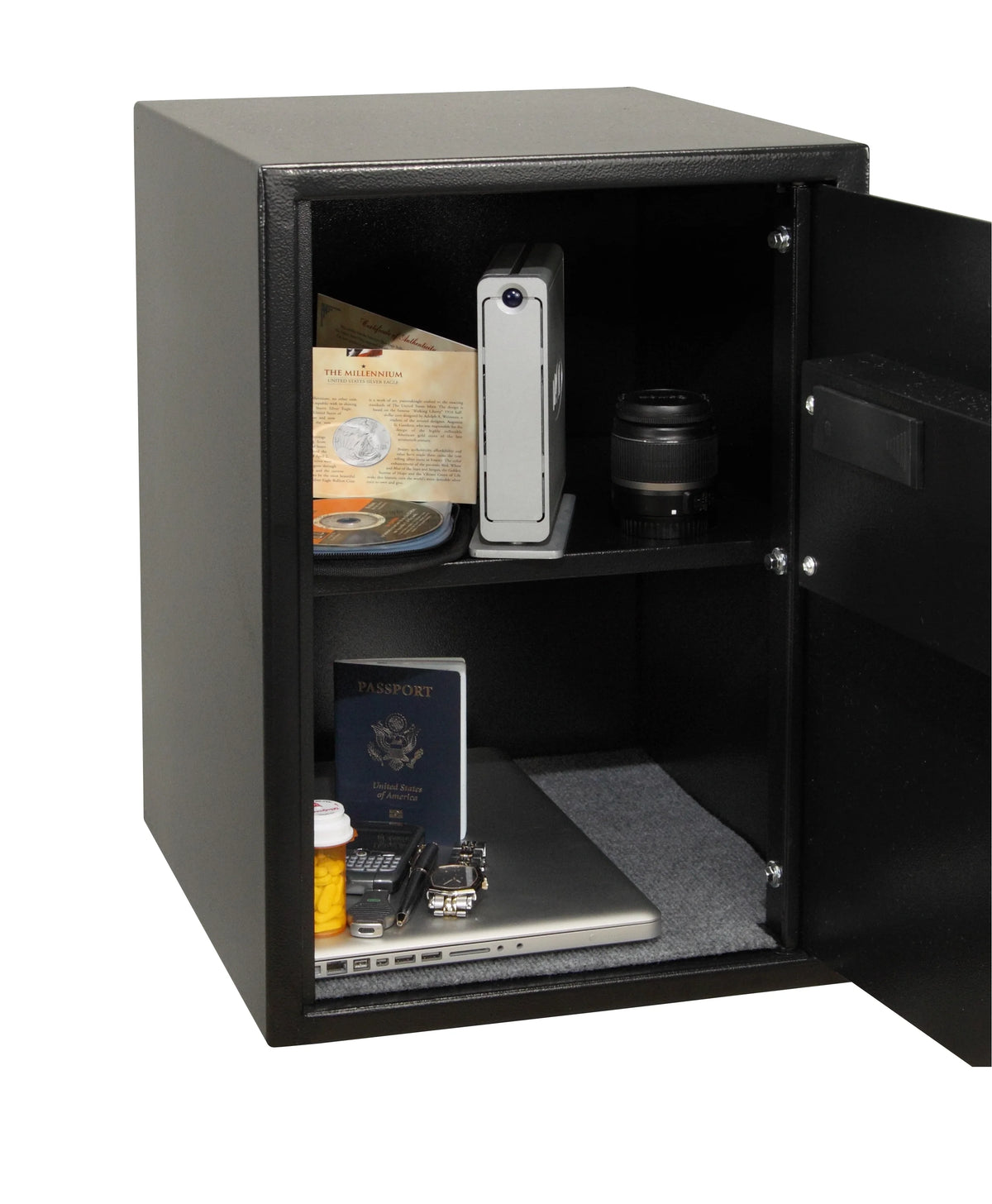 Honeywell Safes, 2.84 cu ft, Black Large Electronic Lock/Keys Steel Security Safe, 5107