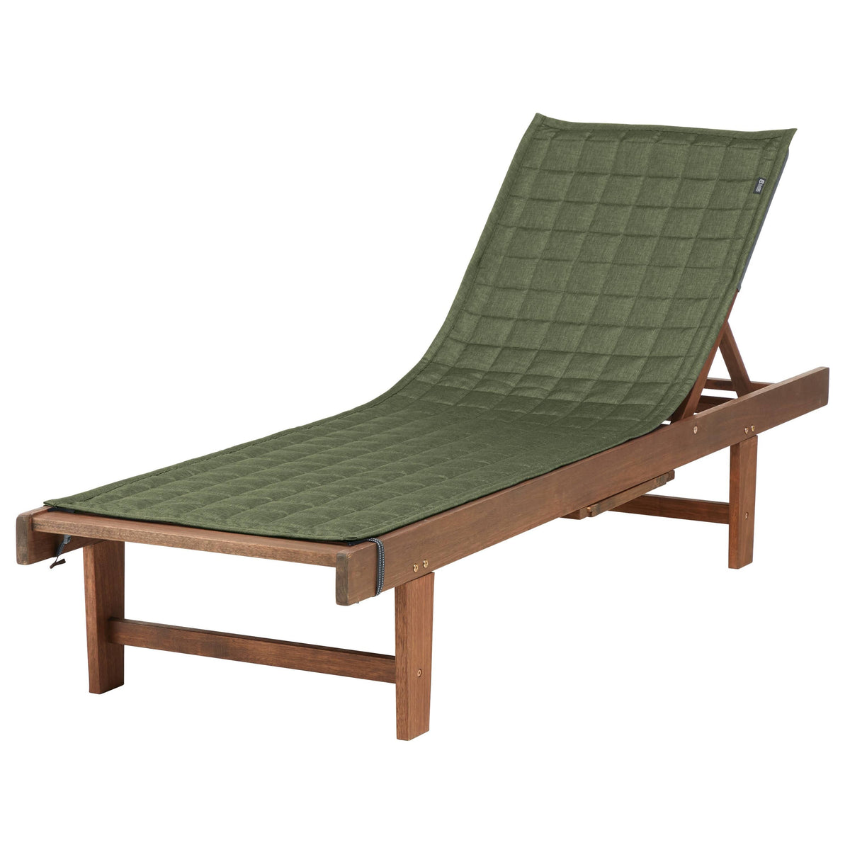 Classic Accessories Montlake FadeSafe Water-Resistant 80 inch Patio Chaise Lounge Slipcover, Heather Fern