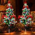 Solar Christmas Trees Lights Outdoor Decoration Waterproof, 40led Small Solar Power Xmas Tree Pathway Lights, Solar Garden Decorative Stake Lights