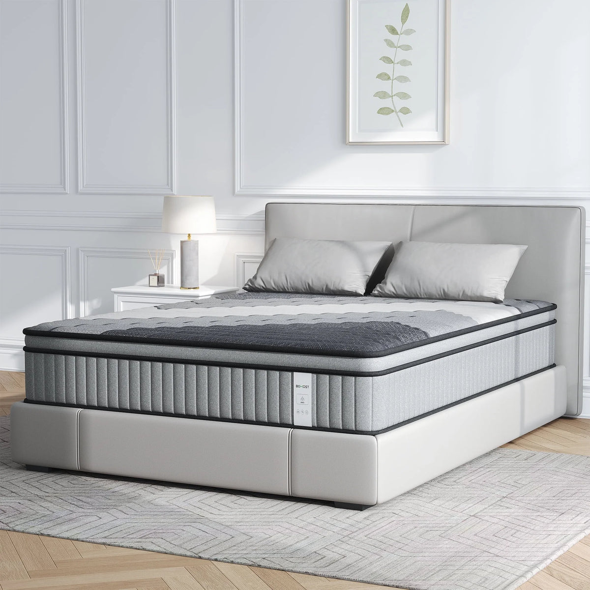 BEHOST Twin Mattress 10 in, Certipur - US Certified Eco - Friendly Twin Memory Foam Mattress, Motion - Free Pocket Springs Hybrid Mattress Twin Size
