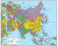 Asia Wall Map Geopolitical Edition by Swiftmaps (24X30 Laminated)