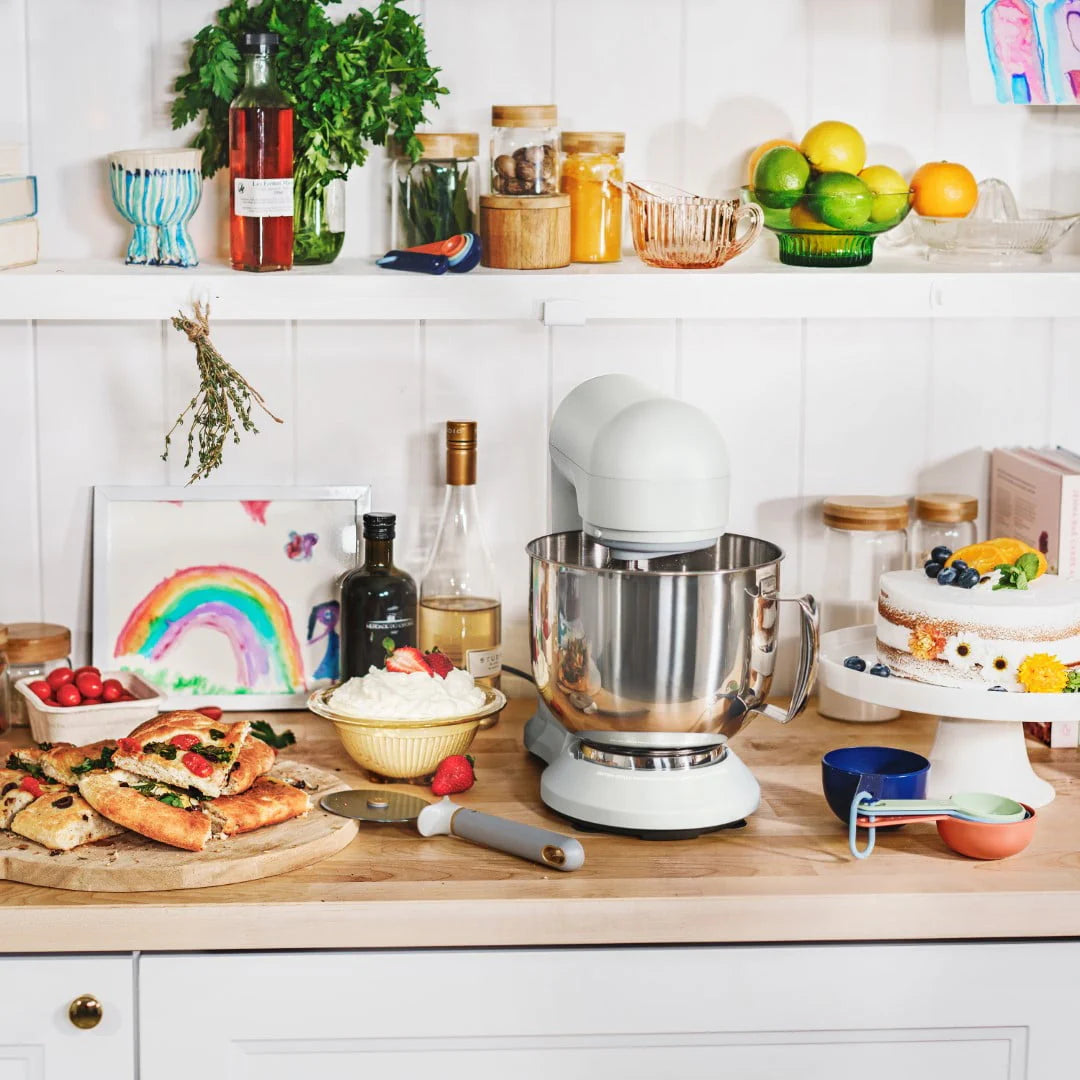 Beautiful 5.3 Qt Stand Mixer, Lightweight & Powerful with Tilt - Head, White Icing by Drew Barrymore