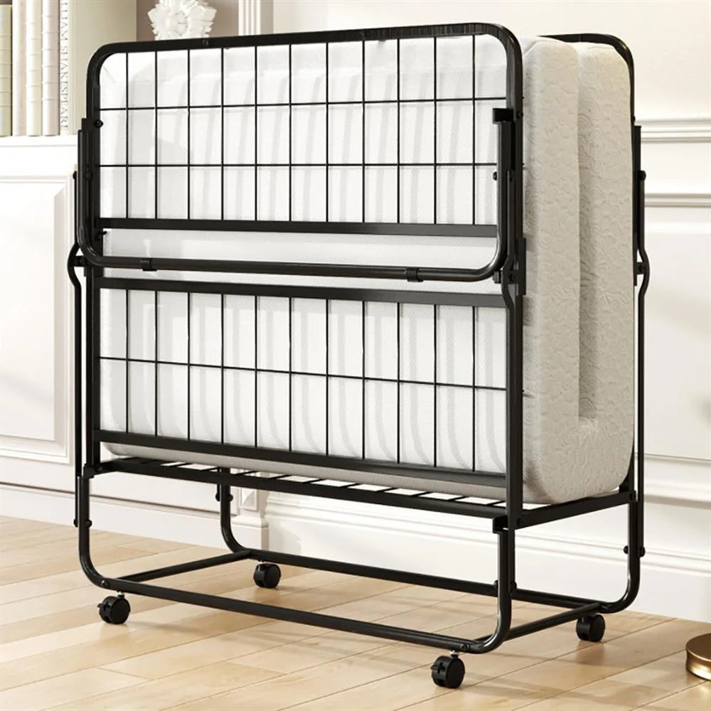 Kepooman Twin Size Folding Bed with Memory Foam Mattress and Heavy - Duty Metal Frame