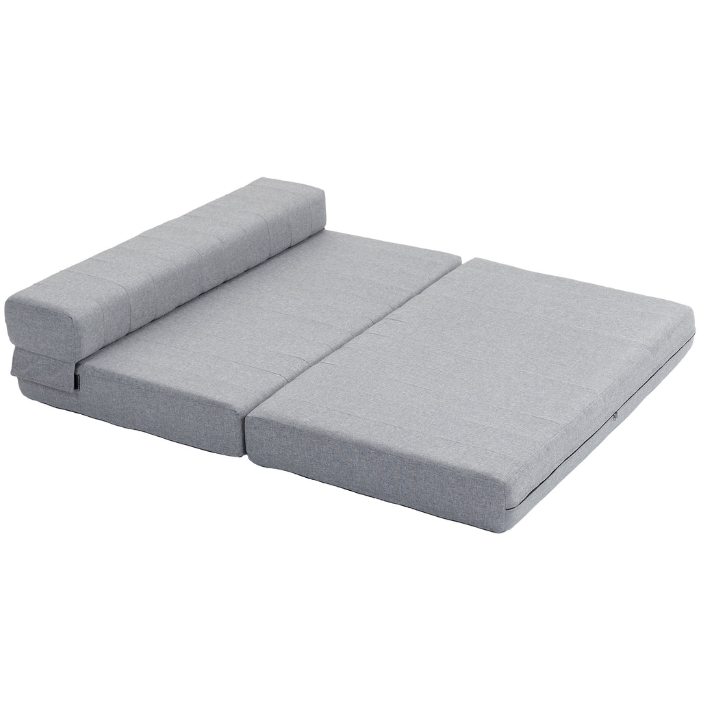 HOMCOM Klappsessel mit Bettfunktion, Gästebett, faltbar, bis 250 kg, 138x80x50 cm, Grau