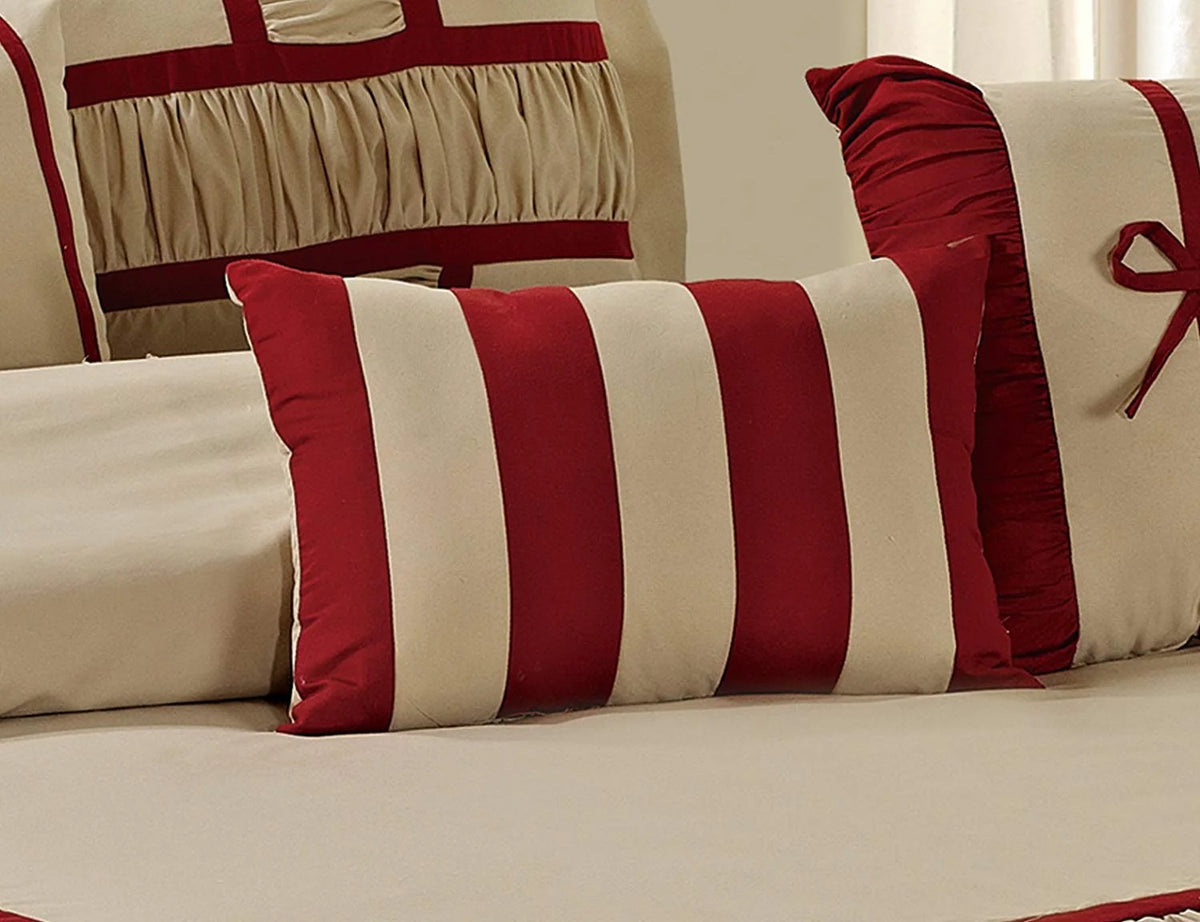 HIG Gray 7 Piece Bed in a Bag Comforter Set, Queen Bed Sets for Adults