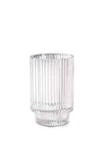 Serene Spaces Living Clear Ribbed Glass Votive Holder, Perfect for Weddings and Home Dcor, Measures 5" Tall and 3.5" Diameter