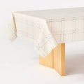60"x84" Windowpane Oiled Tablecloth Blue - Threshold Designed with Studio McGee