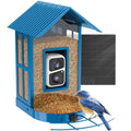 SOLIOM BF08 Smart Bird Feeder Camera with AI Identify Bird Species, Wild Bird Watching Cam, Live View, Instant Notifications, 5W Solar Panel - Metal Case