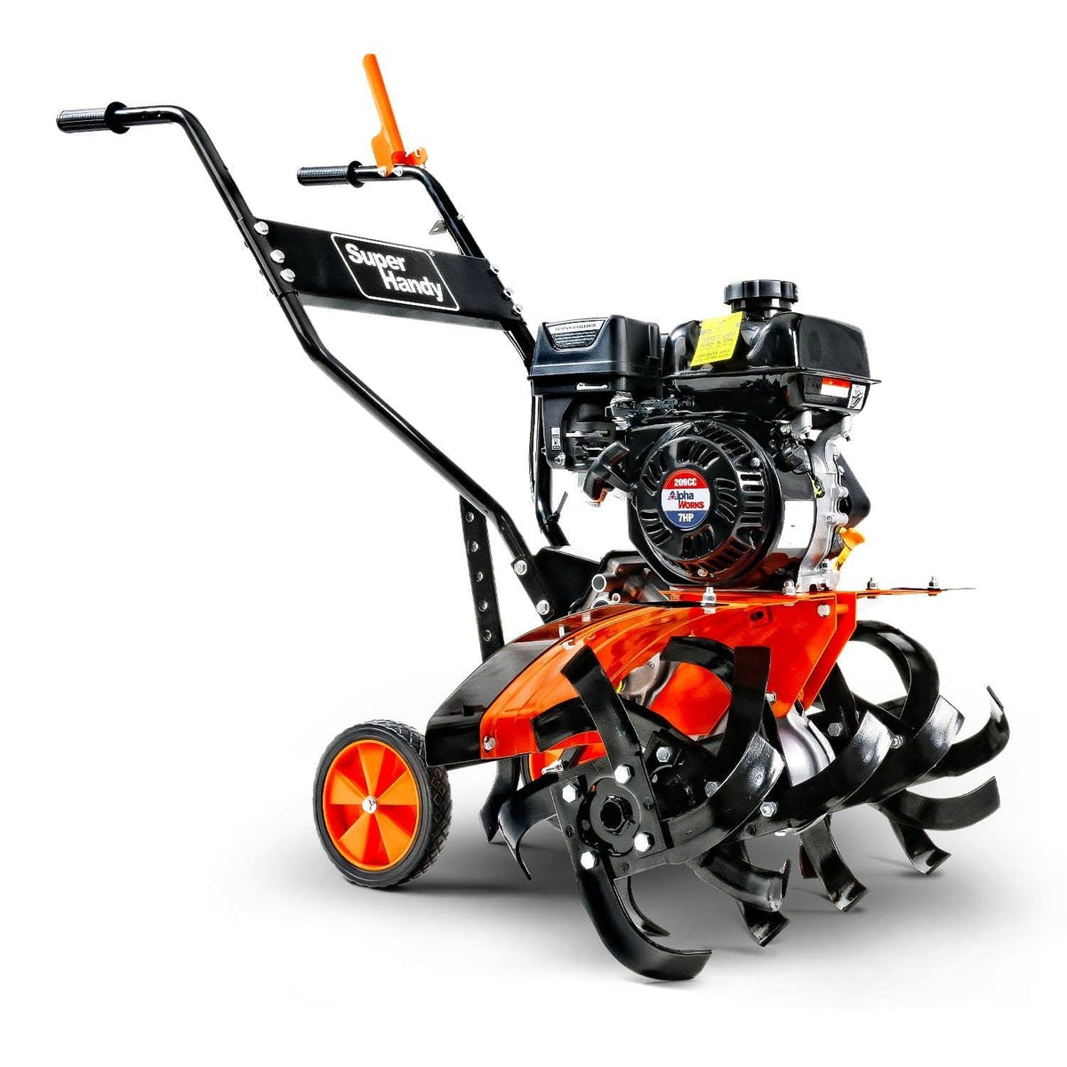 SuperHandy Heavy Duty Garden Tiller | 7HP Gas Engine 27" Tine Width