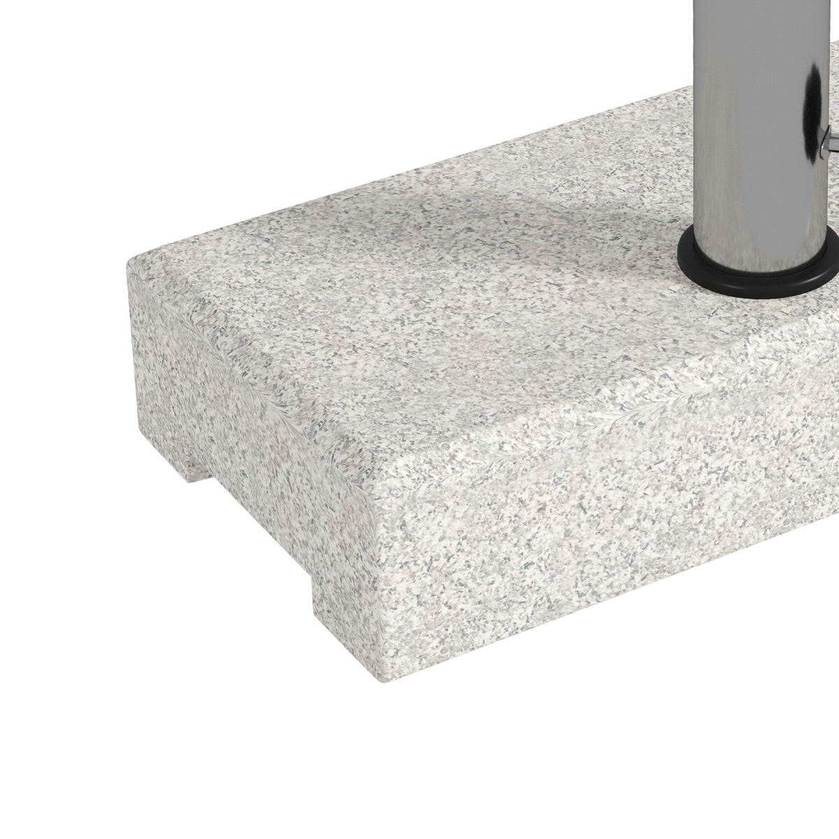 Outsunny Sonnenschirmständer 25 kg, Schirmfuß aus Granit, für Schirmstöcke Ø32/38/48 mm, Grau
