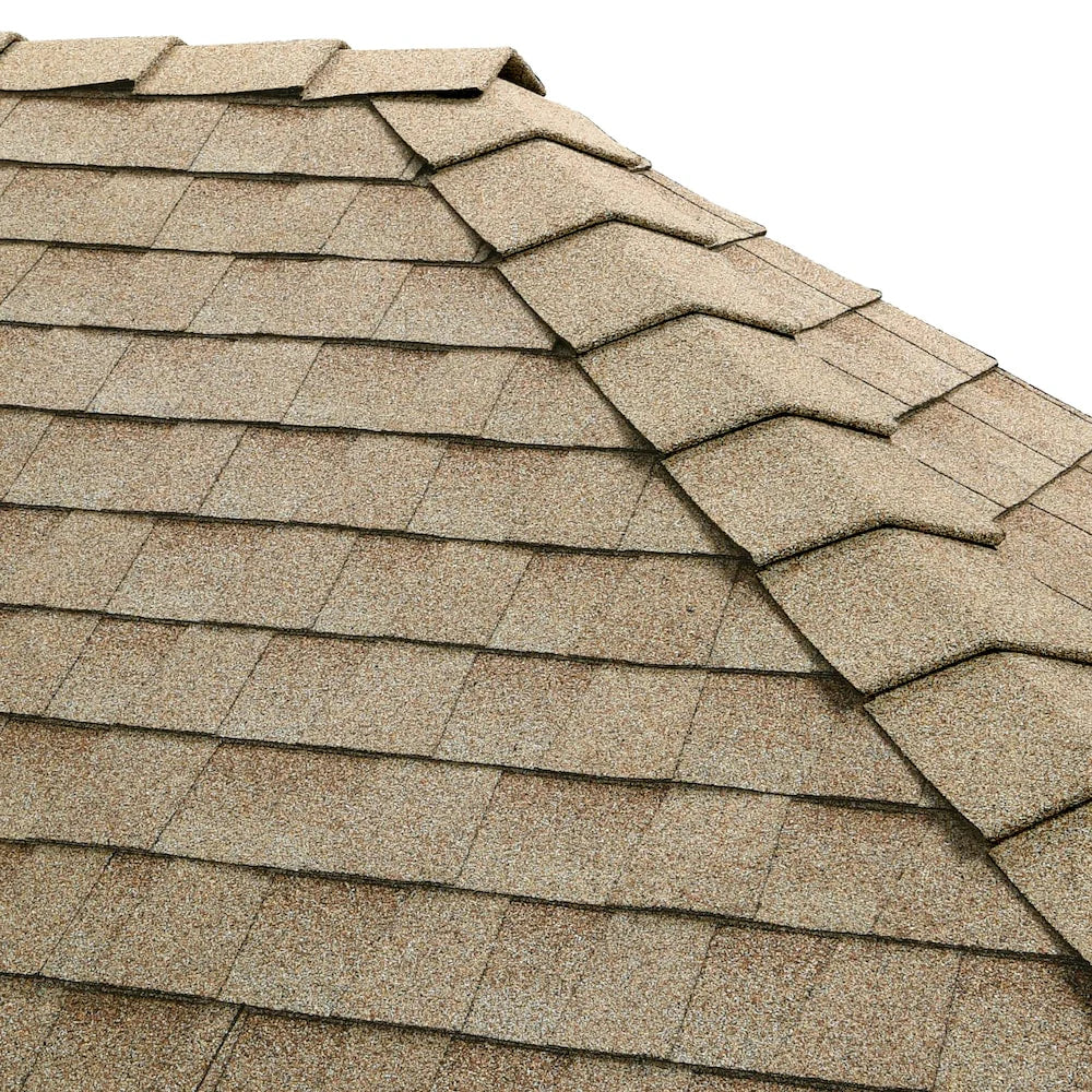 GAF TimberCrest 10-in Reflector Series Ridge Cap Shingles – Gold Amber – 20 Linear Feet (Box)