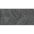 Ivy Hill Tile Montgomery Chevron Black 24 in. x 48 in. Matte Porcelain Floor and Wall Tile (15.49 Sq. ft./Case)