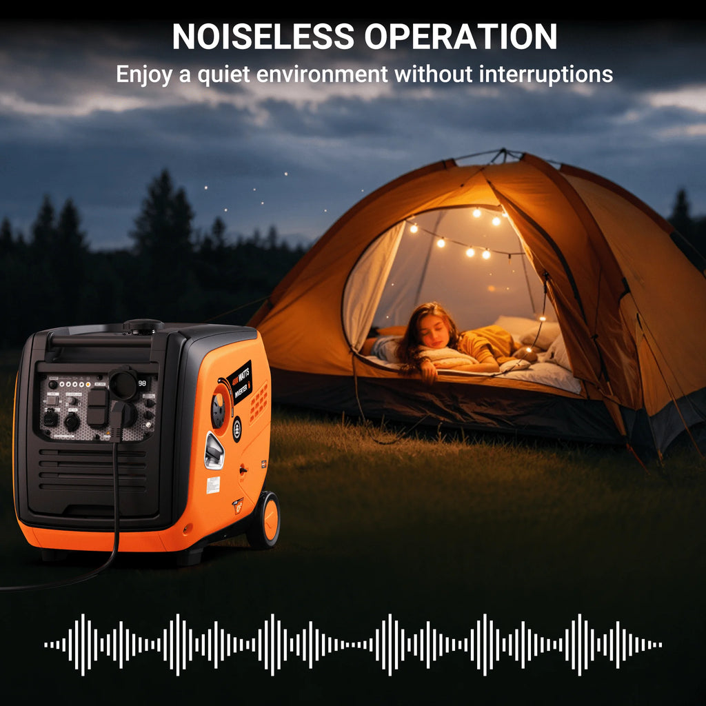 Efurden 4000W Inverter Generator Gas Powered, Portable Gas Generator for Home and Outdoor Use, Leightweight and ECO Mode
