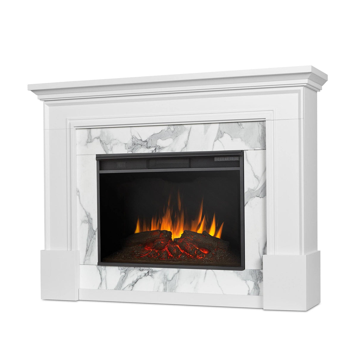 Real Flame Merced Grand Electric Fireplace in White