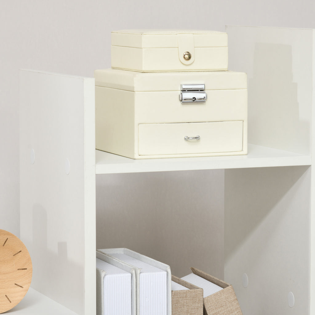 HOMCOM Mobiles Baum-Bücherregal mit 13 Regalen aus Spanplatte, 96x30x150cm