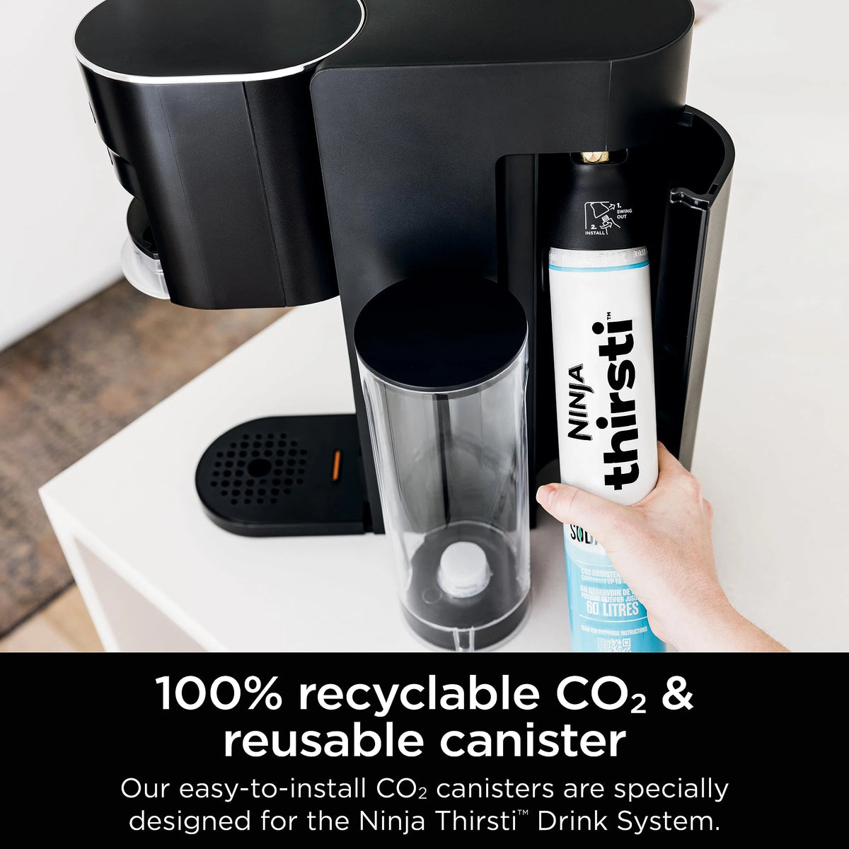 Ninja 60L Thirsti Drink System. Soda Maker. Carbonated Water Machine