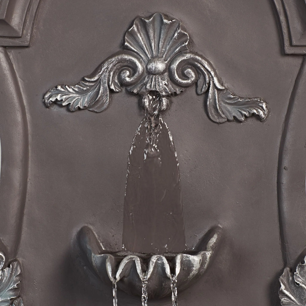 John Timberland Tivoli Grey Ornate Rustic Outdoor 2 Tier Outdoor Wall Water Fountain 33" for Yard Backyard Garden Patio Home Deck Porch House Exterior