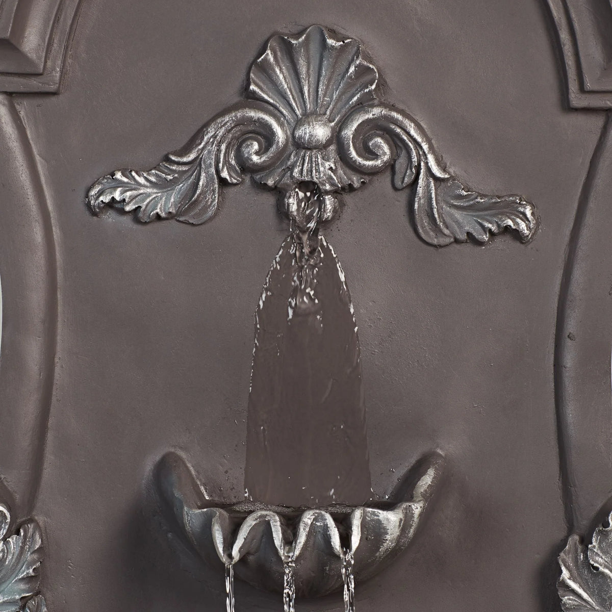 John Timberland Tivoli Grey Ornate Rustic Outdoor 2 Tier Outdoor Wall Water Fountain 33" for Yard Backyard Garden Patio Home Deck Porch House Exterior