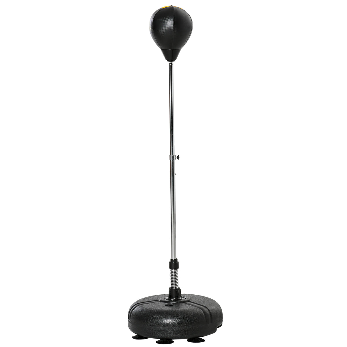 HOMCOM Punchingball Set Standbox Fitness Boxsack Training Set 133-151 cm höhenverstellbar mit 1 paar Handschuhe geeignet für Profis und Anfänger Schwarz