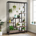 Tall Indoor Plant Stand, 70.9 Inches Large Metal Plant Shelf Flower Bonsai Pots - Brown