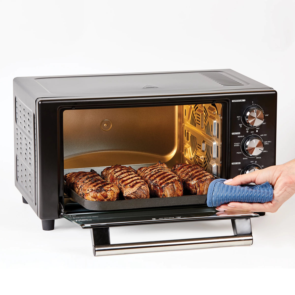 PowerXL Air Fryer Grill Plus. Toaster Oven. Black. 1500 Watts - MadeInUSA